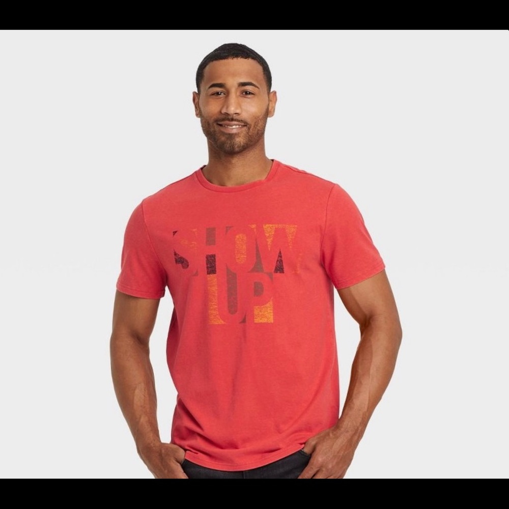 Black History Men’s Show Up Short Sleeve Graphic T-Shirt NWT